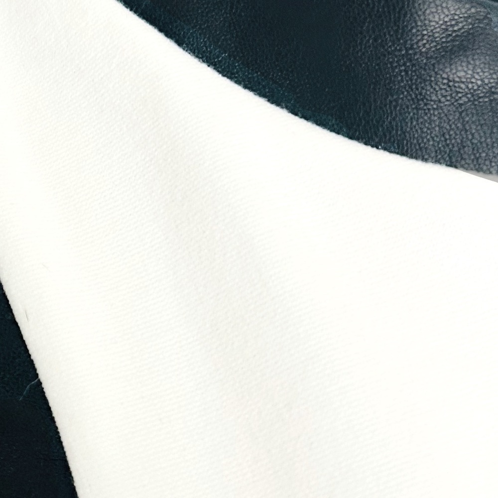 White Dress with Black Leather Trim *NWT - Picture 8 of 16